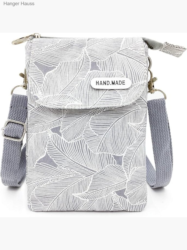 Canvas Crossbody Purse With Shoulder Strap - Small Phone Wallet